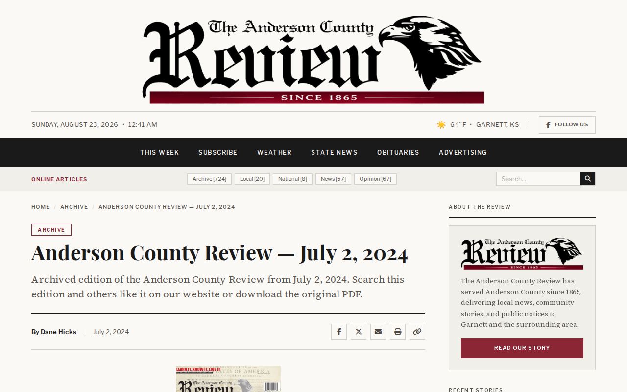 Anderson County crime news Review arrest and jail roster record